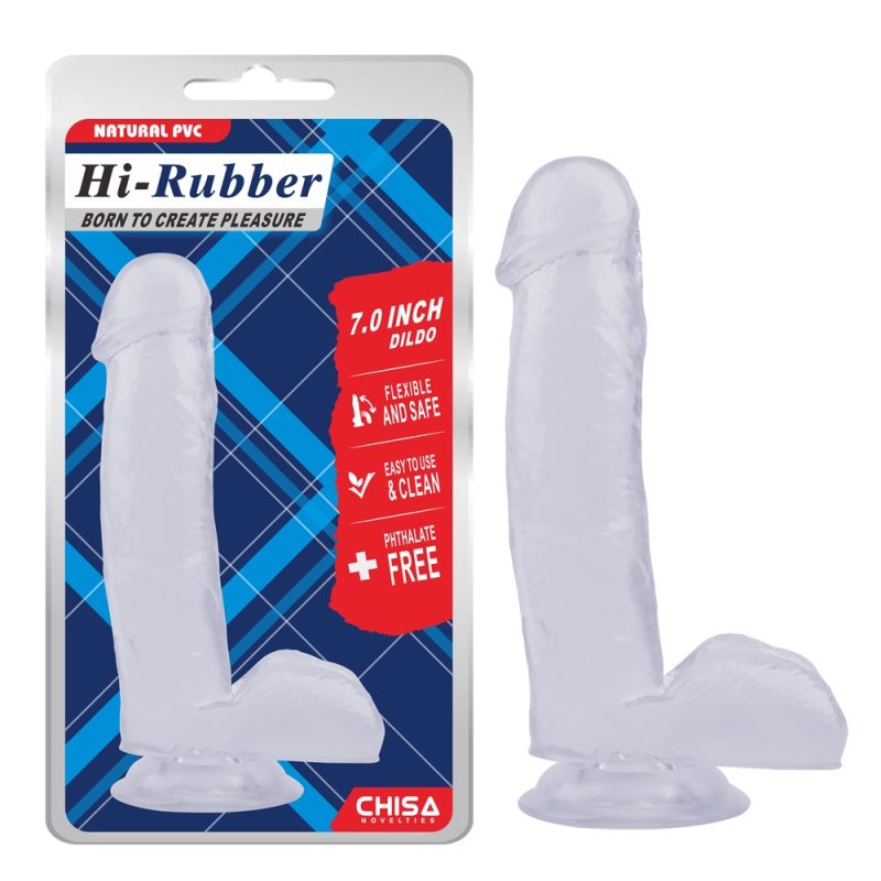 Dildo Hi Rubber Claro 16 cm