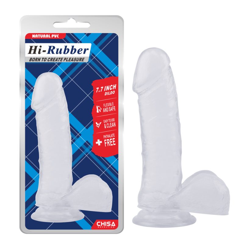 Dildo Hi Rubber Claro 19 cm