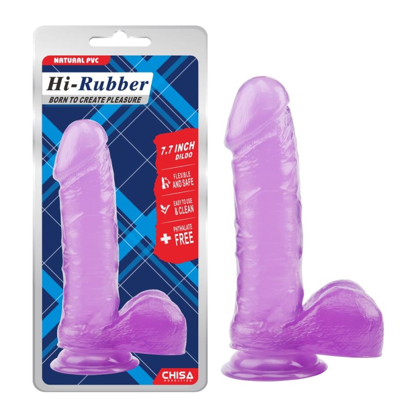 Dildo Hi Rubber Morado 19 cm