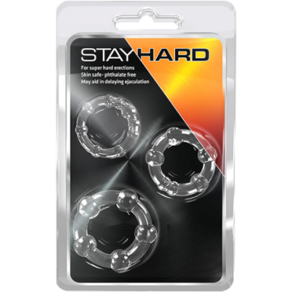 Kit Anillos Retardantes Beaded Stay Hard Claro
