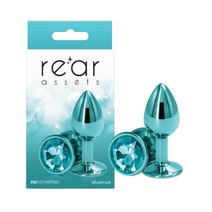 Plug Anal Tipo Joya Círculo Pequeño Turquesa Rear Assets