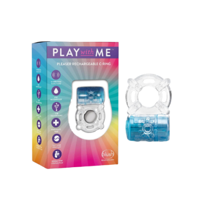 Anillo para Pene con Vibración Recargable Azul