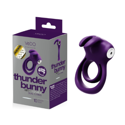 Anillo para Pene con Vibración Thunder Bunny Morado
