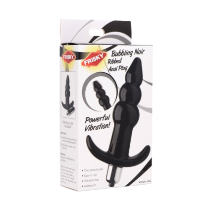 Plug Anal con Vibración Frisky Bubbling Noir Negro