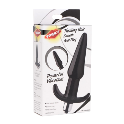 Plug Anal con Vibración Frisky Thrilling Noir Negro