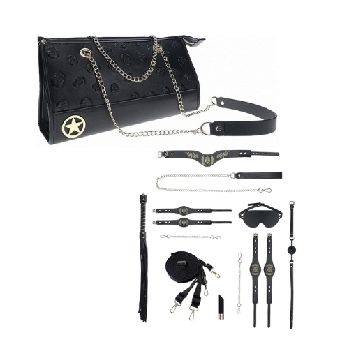 Kit Fetichista Ouch! 10 piezas, incluye Bolso de Mano