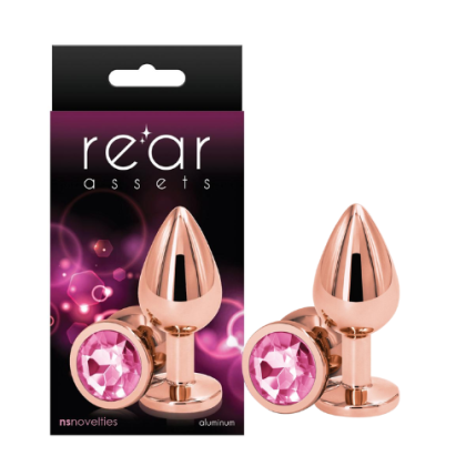 Plug Anal Tipo Joya Círculo Rosado Mediano Rose Gold Rear Assets