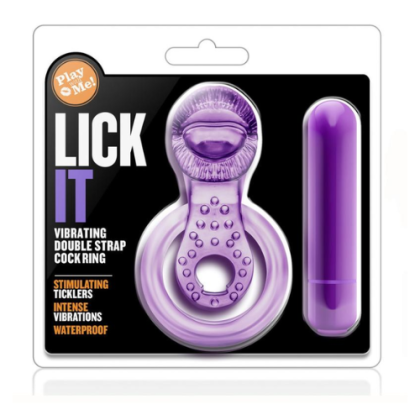 Anillo Vibrador con Retenedor y Lengua Lick It