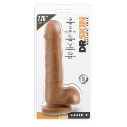 Dildo Dr. Skin Basic 7 Caramelo 19 cm