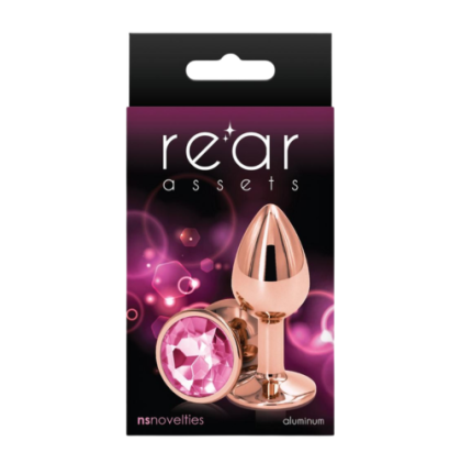 Plug Anal Tipo Joya Rosa Rose Gold Talla S Rear Assets