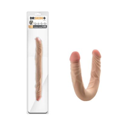 Dildo Doble Dr. Skin Posable-Vainilla