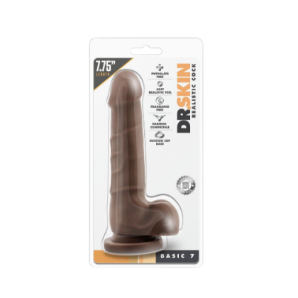 Dildo Dr. Skin Basic 7 Chocolate 19 cm